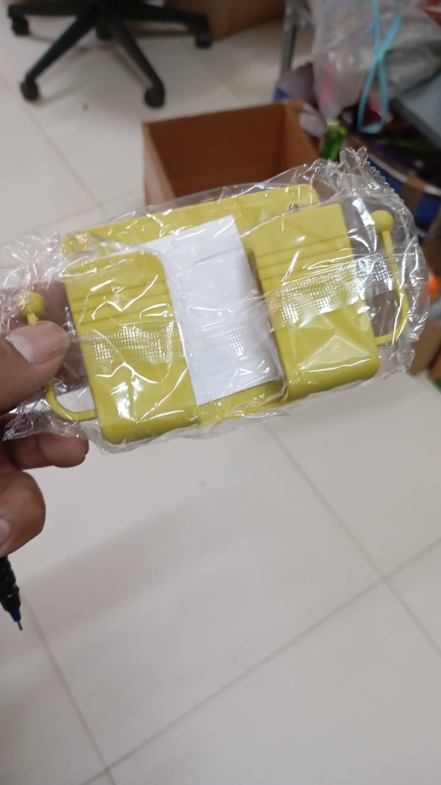 Wall Mounted Mobile Holder With Adhesive Strips